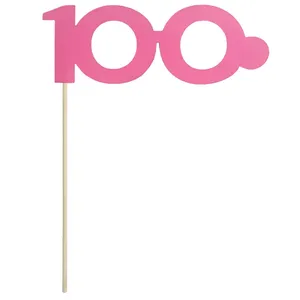 عینک تزئینی مدل عدد 100 بسته 6 عددی