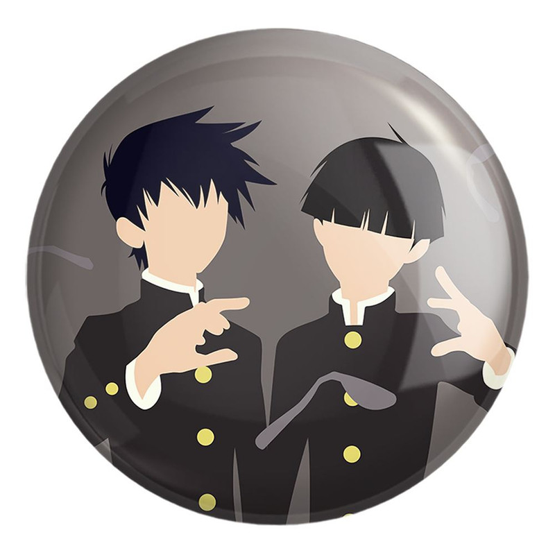 پیکسل خندالو طرح شییکو و ریتسو انیمه موب سایکو Mob Psycho 100 کد 24452 مدل بزرگ