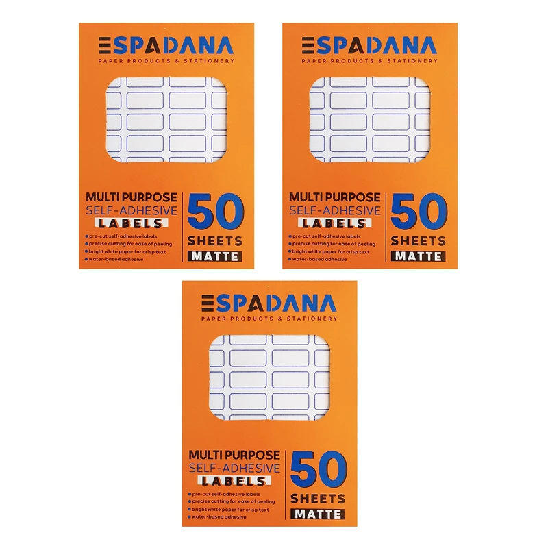برچسب اسپادانا کد 102 مجموعه 150 عددی