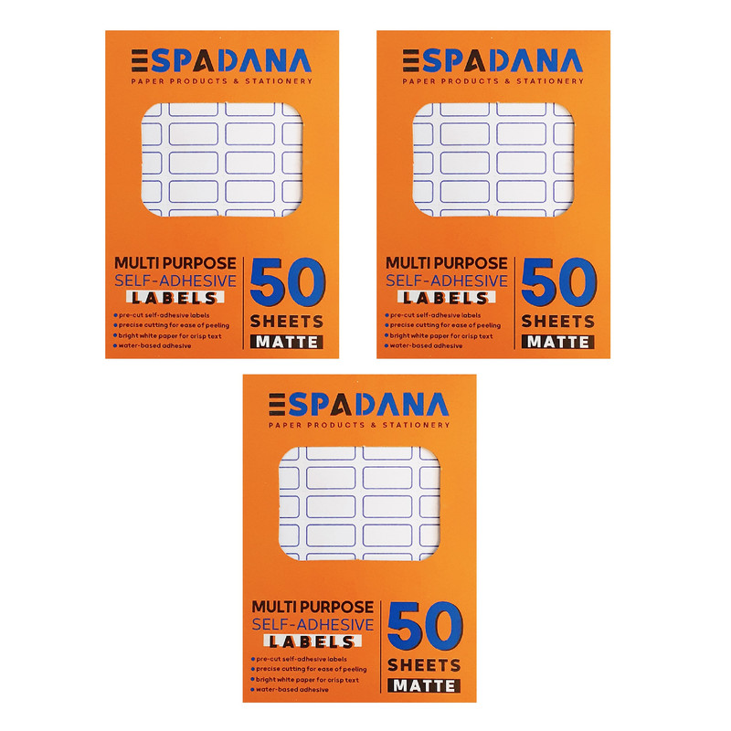 برچسب اسپادانا کد 102 مجموعه 150 عددی