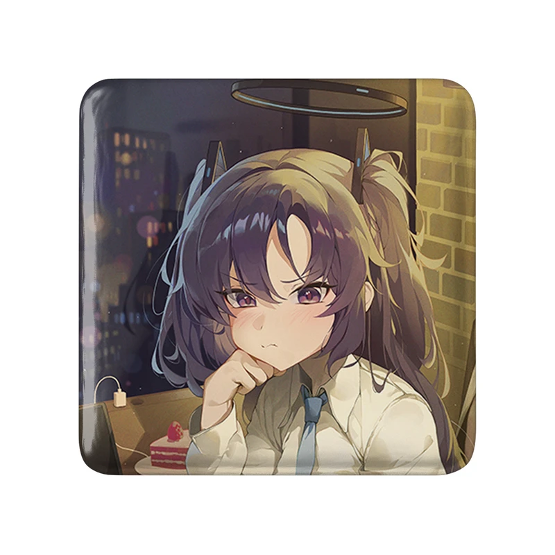 مگنت خندالو طرح بازی آرشیو آبی (Blue Archive) مدل مربعی کد 34372