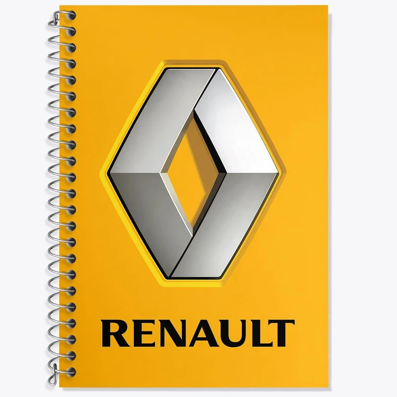 دفتر زبان 50 برگ خندالو مدل سه خط طرح رنو Renault کد 23419