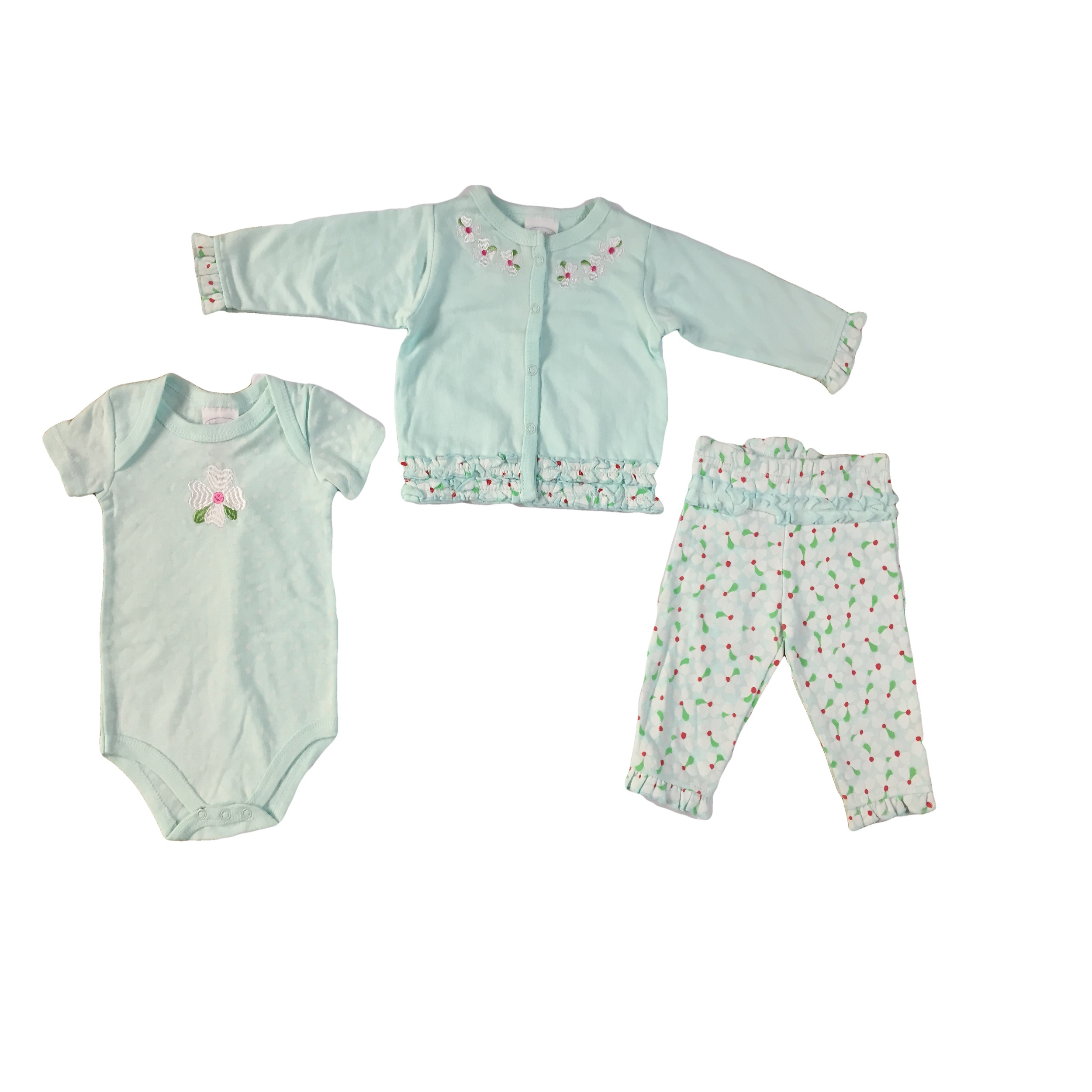 ست 3 تکه لباس نوزادی دخترانه مدل W888