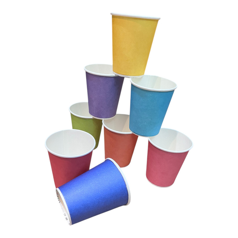 لیوان یکبار مصرف کاغذی مدل ساده بسته 100 عددی