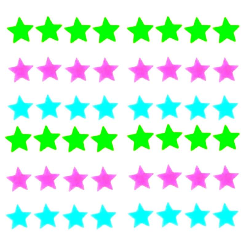 استیکر کودک مدل ستاره شب تاب کد 3CS بسته 50 عددی