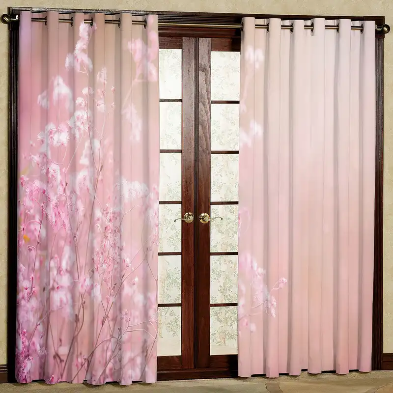 پرده مدل شکوفه مخمل پانچی کد 2643 سایز 200x140 سانتی متر