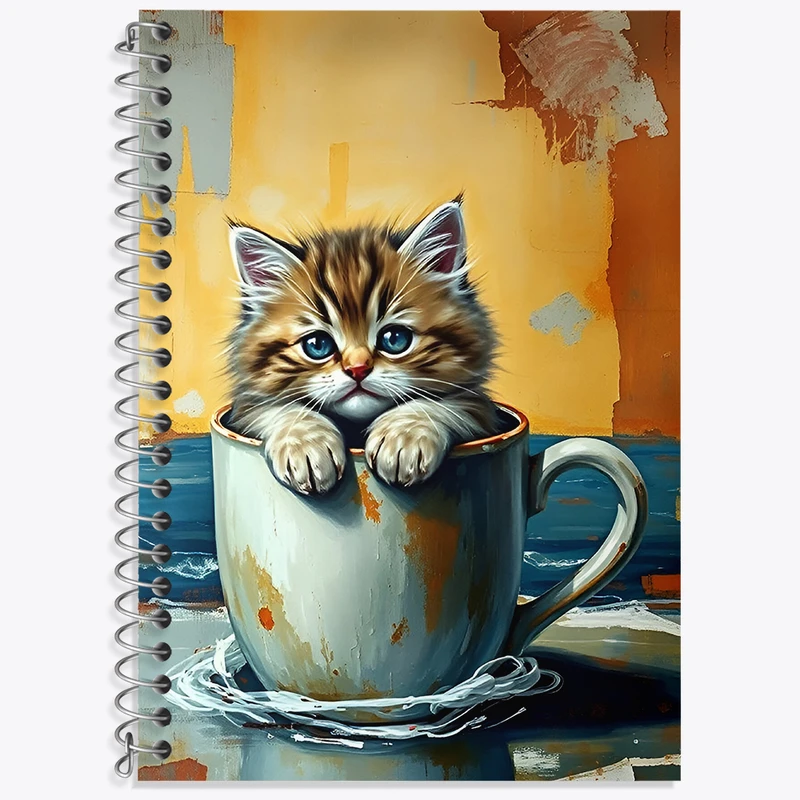 دفتر نت موسیقی 50 برگ خندالو طرح گربه کیوت کد N4536