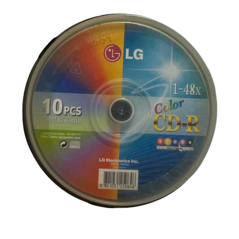 سی دی خام ال جی مدل CD -R بسته 10 عددی