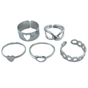 انگشتر زنانه مدل مدل R4003 مجموعه 5 عددی