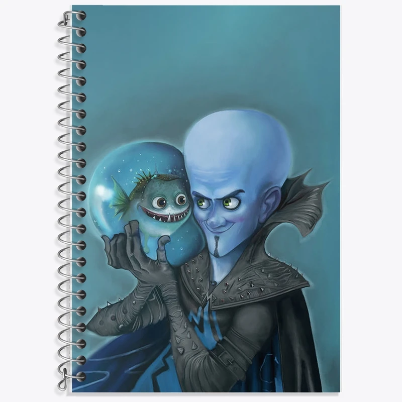 دفتر زبان 50 برگ خندالو مدل دو خط طرح مگامایند کد F2160