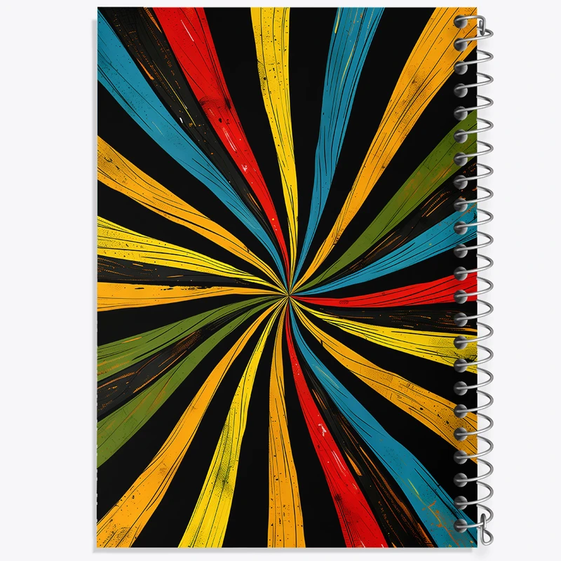 دفتر ژورنال نویسی 50 برگ خندالو مدل نقطه ای طرح نوار رنگی رنگی کد N5426