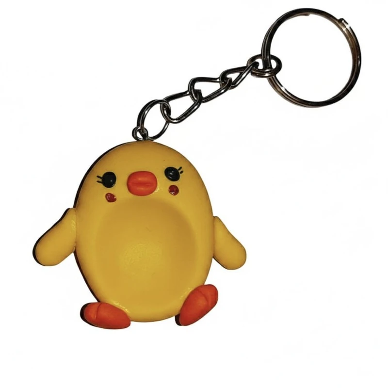 جاکلیدی دستی خمیر پلیمری مدل جوجه ضد استرس