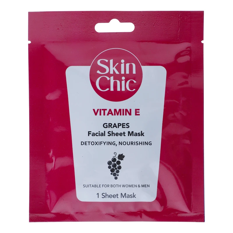 ماسک صورت اسکین شیک مدل Grapes حجم 18 میلی لیتر