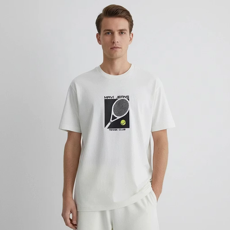 تی‌شرت آستین کوتاه مردانه ماوی مدل ۱۱