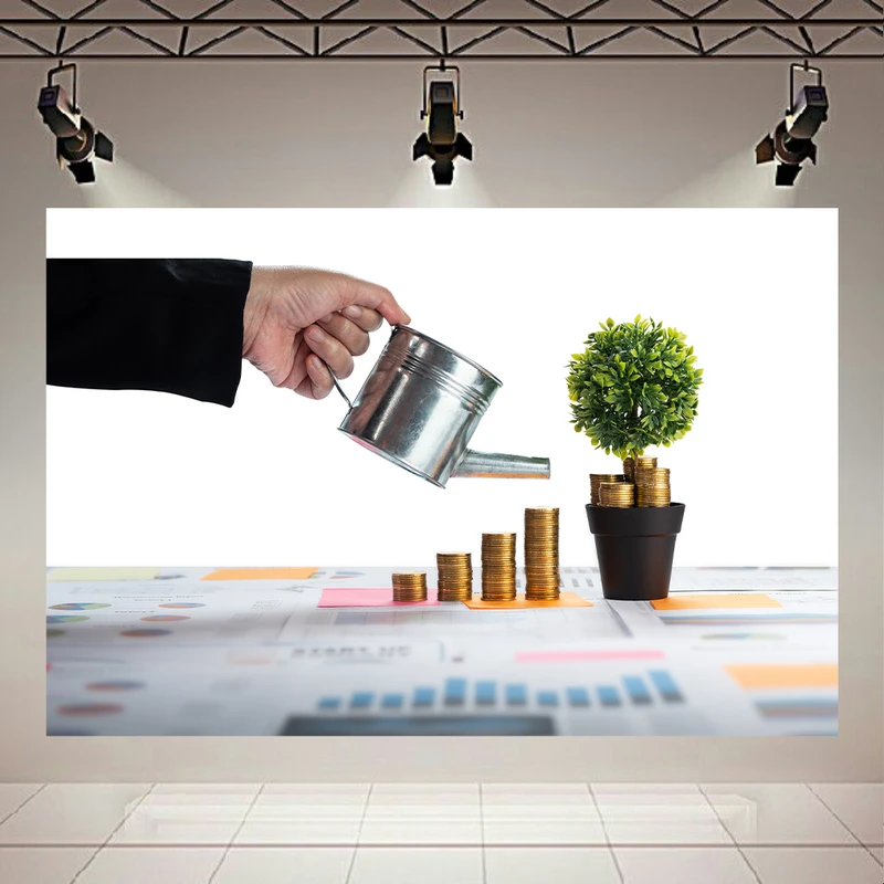 تابلو بوم طرح مخمل بیزینس مدل رشد پول کد AR305682