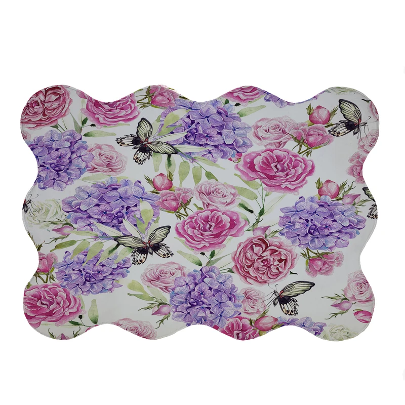 پادری مدل دالبر طرح گل و پروانه کد 5114 سایز 80x110 سانتی متر 