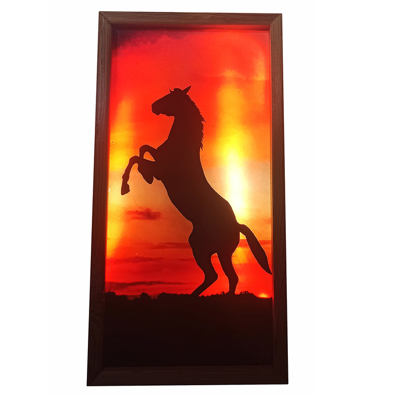 تابلو نوری مدل شبخواب اسب z104