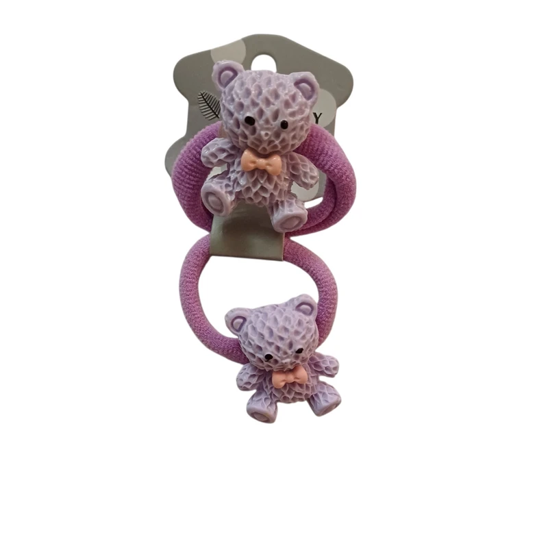 کش مو دخترانه مدل خرسی مجموعه دو عددی