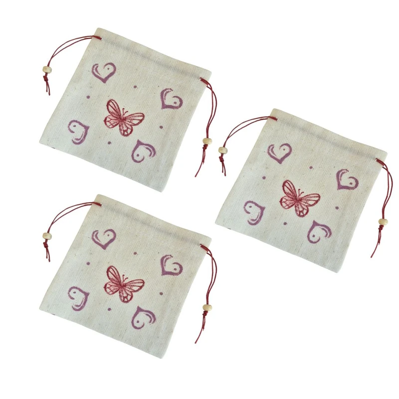 کیسه هدیه مدل نقاشی پروانه بسته 3 عددی