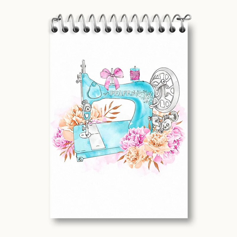 دفتر یادداشت 50 برگ خندالو طرح چرخ خیاطی کد N2021