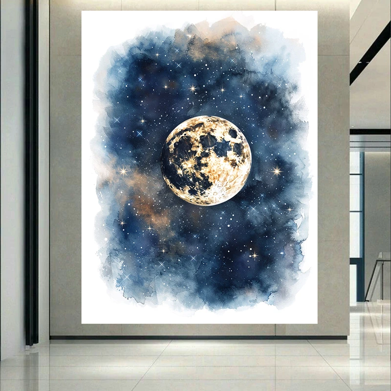 پوستر طرح مخمل ماه مدل اسرار آمیز کد AR302524