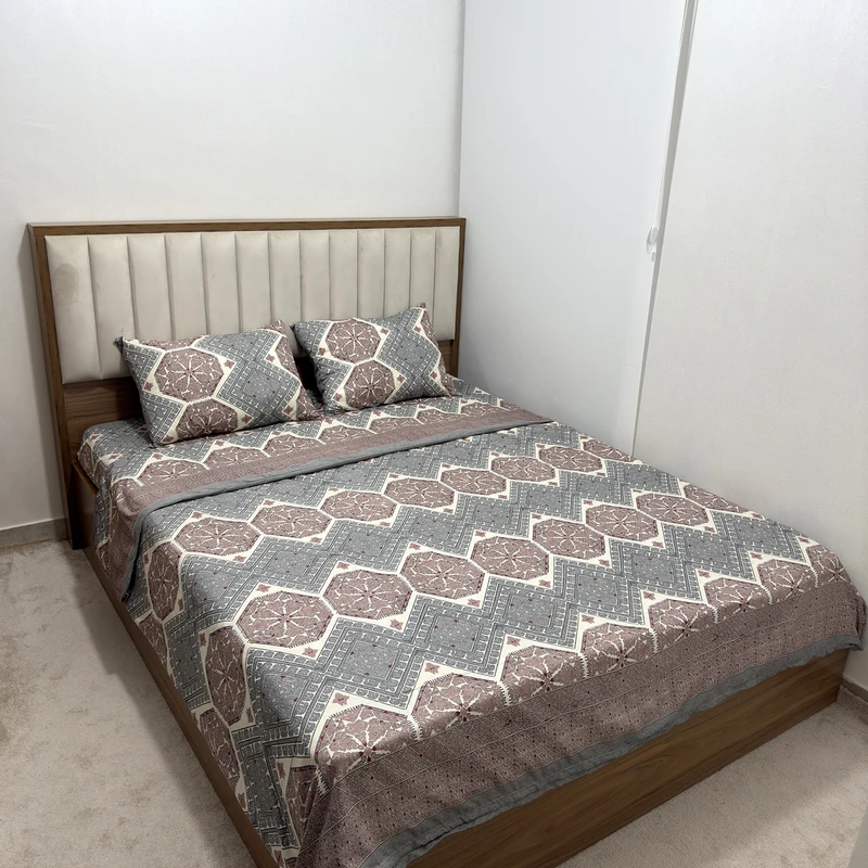 سرویس ملحفه ناتوسا مدل مقانک کد 180 دو نفره چهار تکه