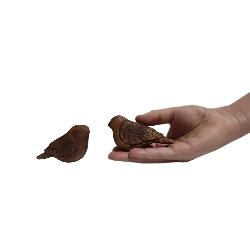 مجسمه چوبی طرح پرنده مدل 40123 مجموعه 2 عددی