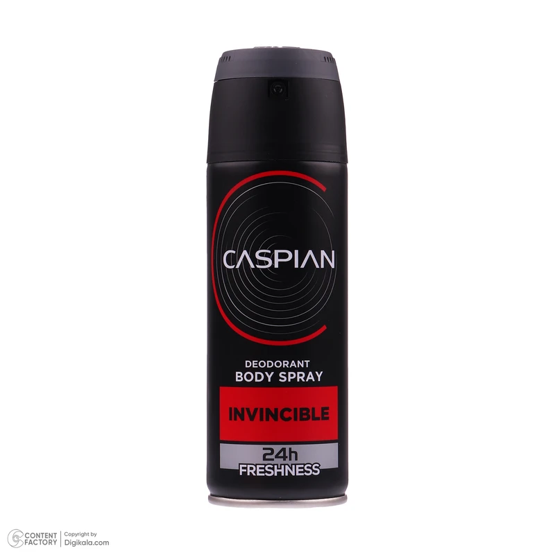 عکس شماره 2 : اسپری دئودورانت بدن مردانه کاسپین مدل invincible حجم 150 میلی لیتر