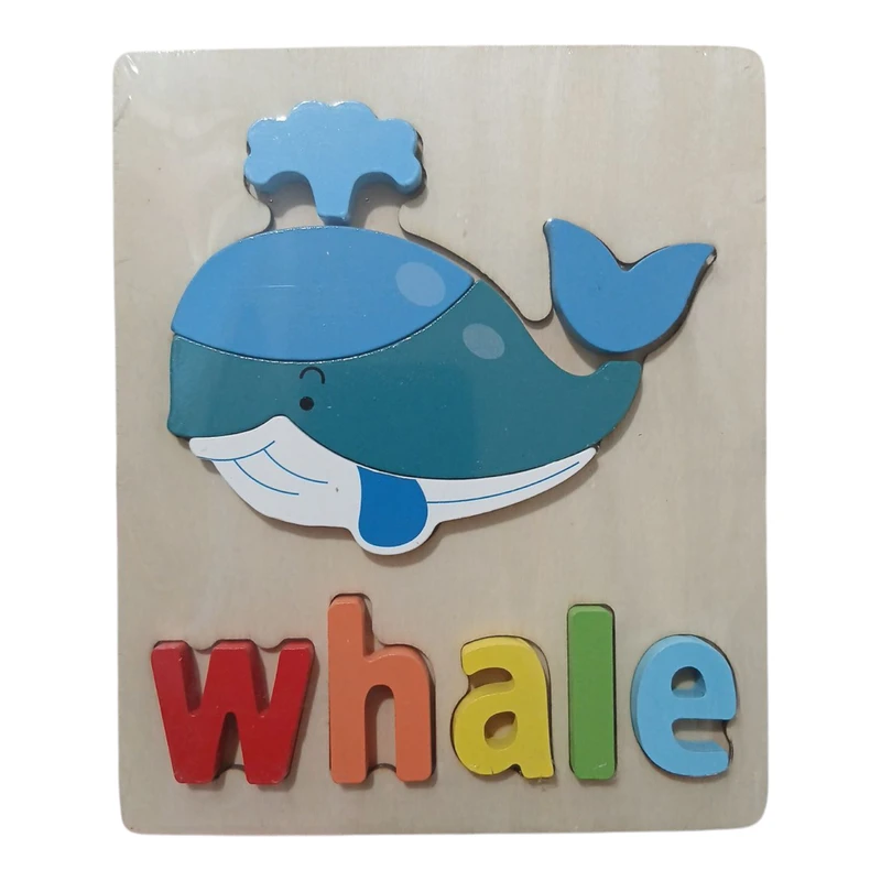 پازل آموزشی مدل حیوانات طرح whale 