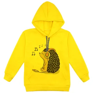 هودی پسرانه مدل جوجه تیغی کد F54 رنگ زرد