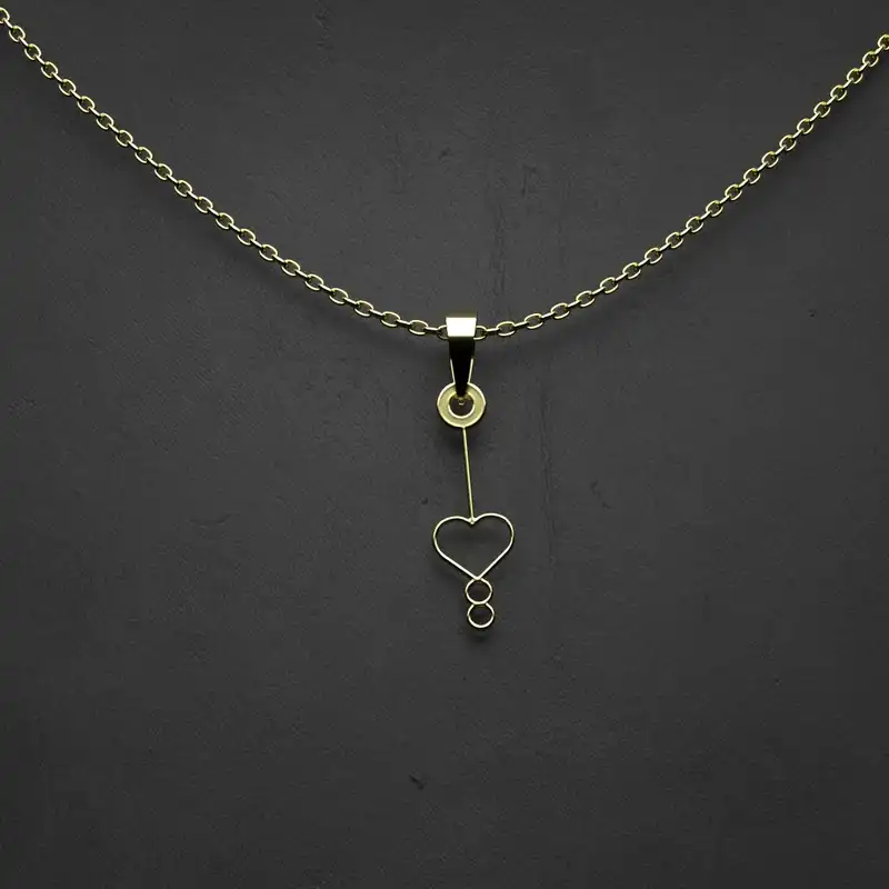 گردنبند طلا 18 عیار زنانه مدوپد مدل اسلیمی کد CA10588