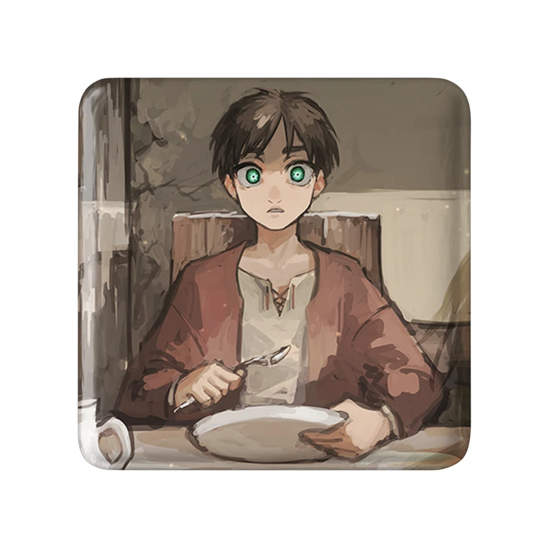 مگنت خندالو طرح ارن یگر انیمه اتک آن تایتان Attack on Titan مدل مربعی کد 18531