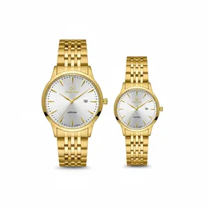 ست ساعت مچی عقربه‌ای کوارتز زنانه و مردانه پرستیژ مدل 9204 GD