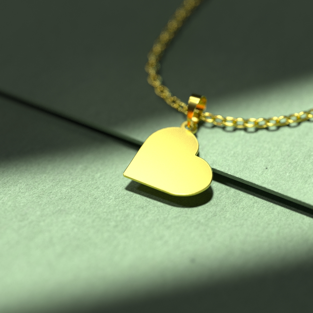 گردنبند طلا 18 عیار زنانه مدوپد مدل قلب کد E3-1-1152