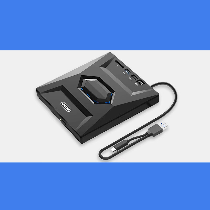 درایو DVD/RW اکسترنال هاب مدل B21-Y 5 IN 1 TYPE-C/USB 3