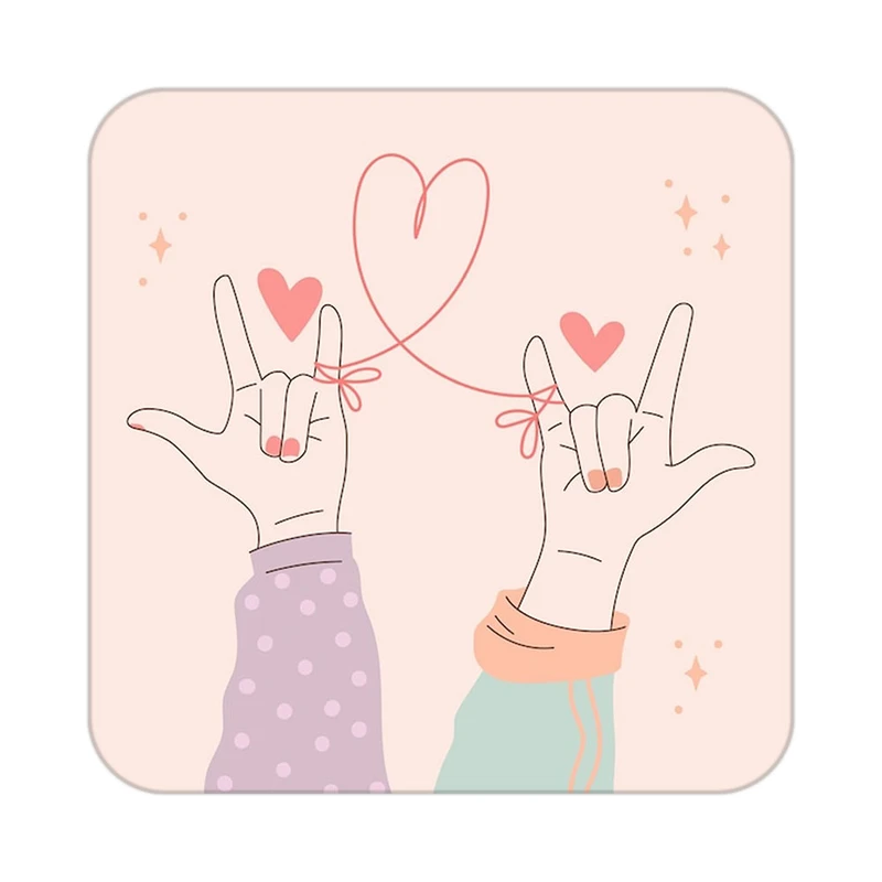 زیر لیوانی کاکتی طرح عاشقانه مدل mp38010