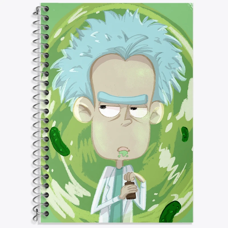 دفتر زبان 50 برگ خندالو مدل دو خط طرح ریک (Rick) کد F1264