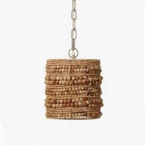 چراغ آویز تزئینی مدل مکرومه دست ساز مروارید 