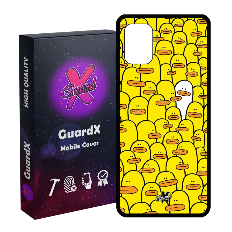 کاور گارد ایکس طرح اردک مدل Glass10361 مناسب برای گوشی موبایل سامسونگ Galaxy A51