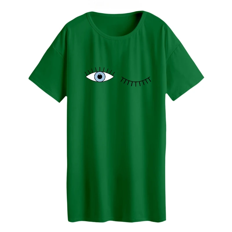 تی شرت لانگ زنانه مدل چشم