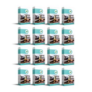 پودر کیک کاکائو جمع - 500 گرم بسته 16 عددی