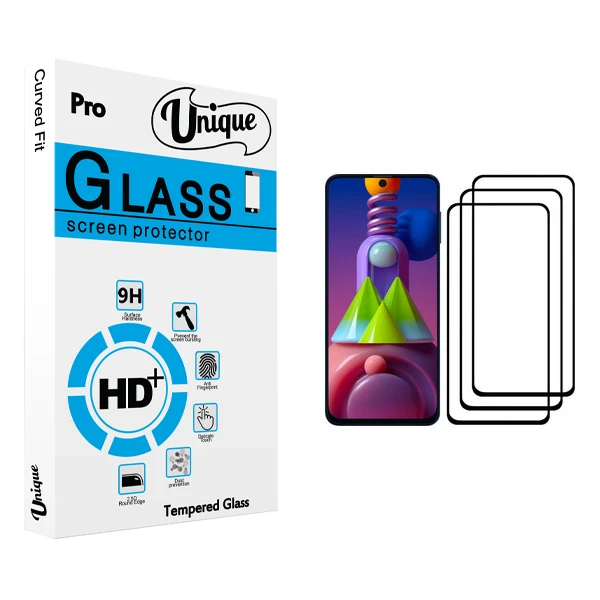 محافظ صفحه نمایش يونيک مدل +Clear مناسب برای گوشی موبایل سامسونگ Galaxy M51 بسته سه عددی