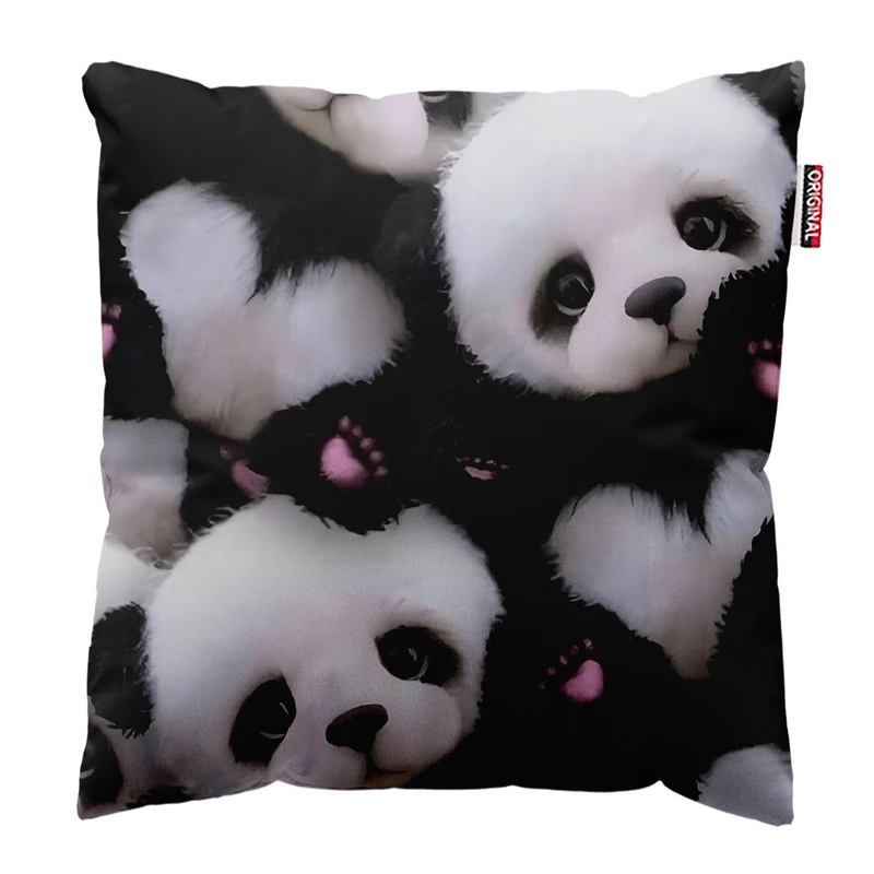 کوسن پاد آفرین مدل پانداهای ناز کیوت کد 189 سایز 30*30 سانتی متر