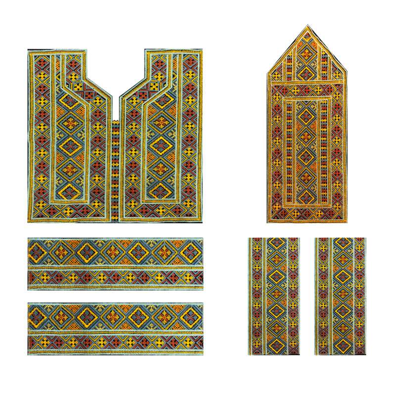 پارچه سوزن دوزی طرح پریوار مجموعه 6 عددی
