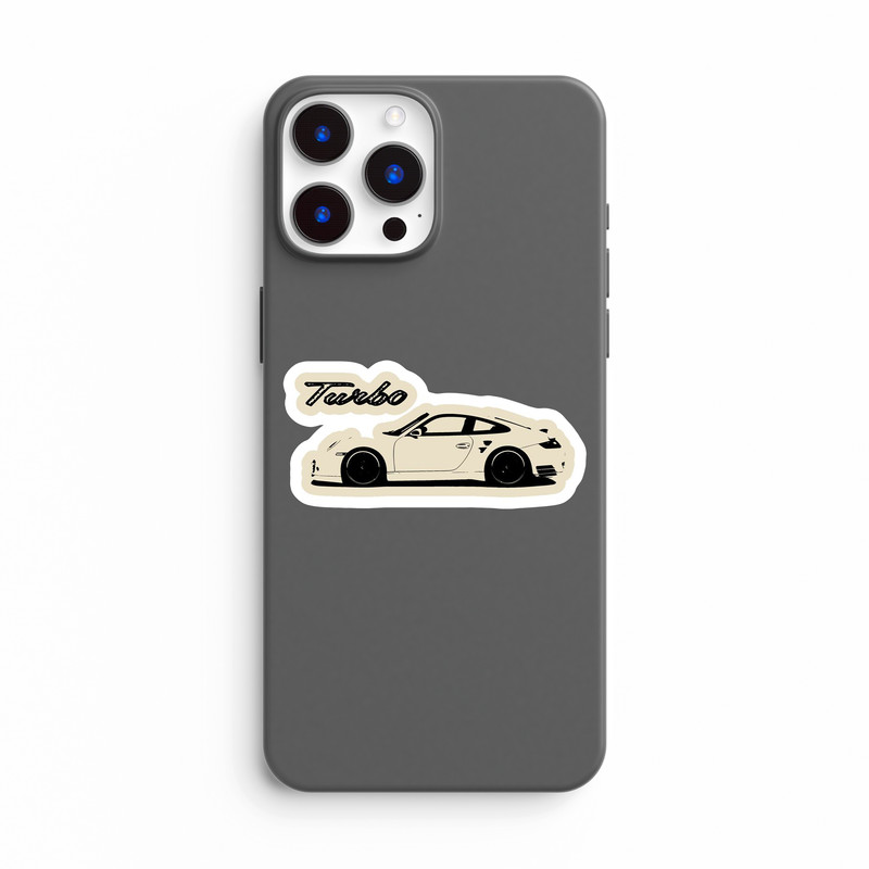 استیکر لپ تاپ بووم طرح ماشین مدل Porsche Turbo S کد JC23