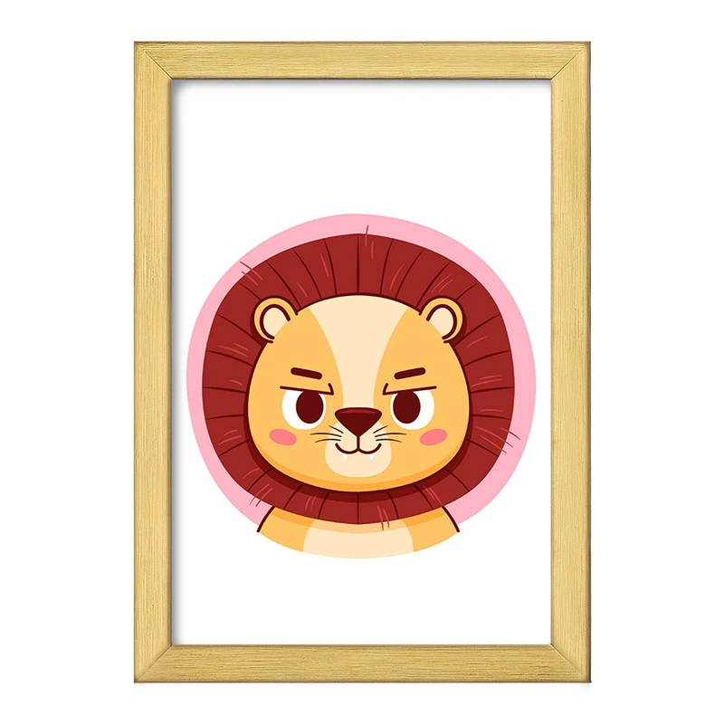 تابلو خندالو طرح شیر حیوانات بامزه کد 37138