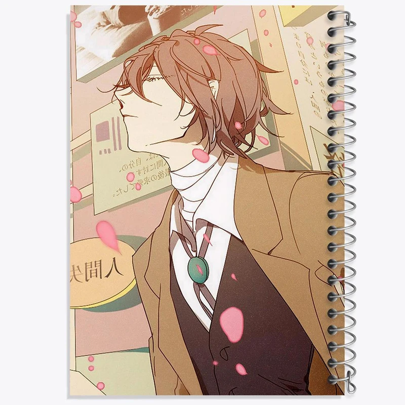 دفتر شطرنجی 50 برگ خندالو طرح دازای اوسامو انیمه سگ های ولگرد بانگو کد 13680