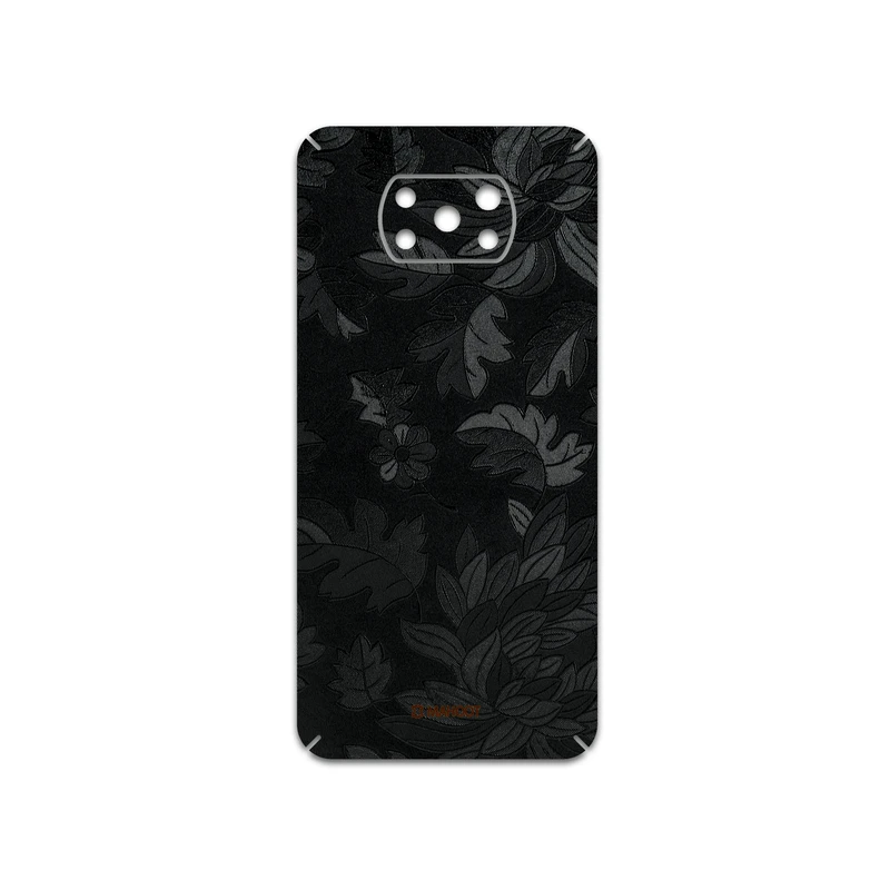 برچسب پوششی ماهوت مدل Black-Wildflower مناسب برای گوشی موبایل شیائومی Poco X3 NFC