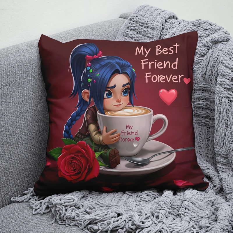 کوسن پاد آفرین مدل وانیلوپه و جینکس طرح بهترین دوست 1632