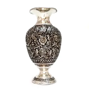 گلدان قلمزنی مسی طرح آنتیک کد 66